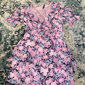 Pink floral dress
